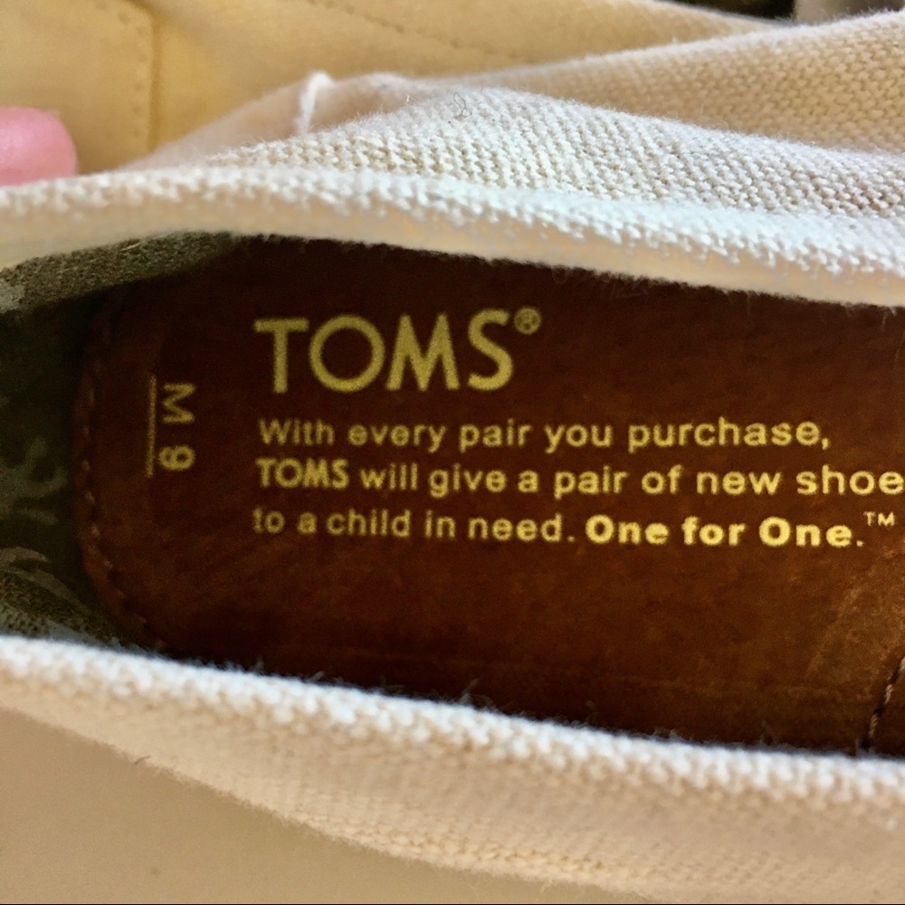 Toms Classic Alpargata Canvas Slip On Cream Shoes - Picture 11 of 11